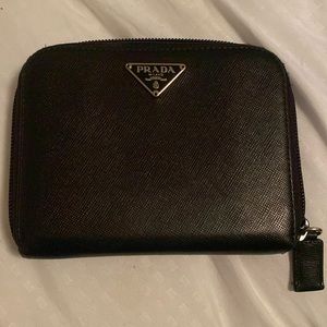 Authentic Prada Saffiano Zip Wallet
